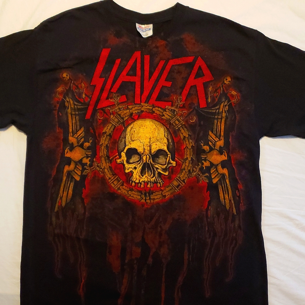 Vintage SLAYER mens M all over print T shirt